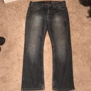 Tony Hawk boot cut jeans.